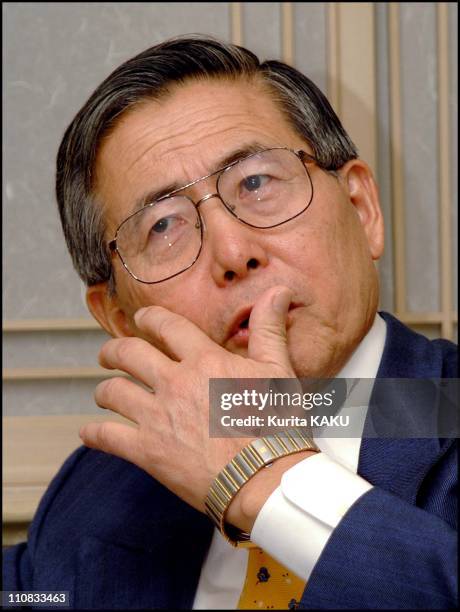 Outsed Peruvian Alberto Fujimori At New Otani Hotel In Tokyo, Japan On November 27, 2000 - .