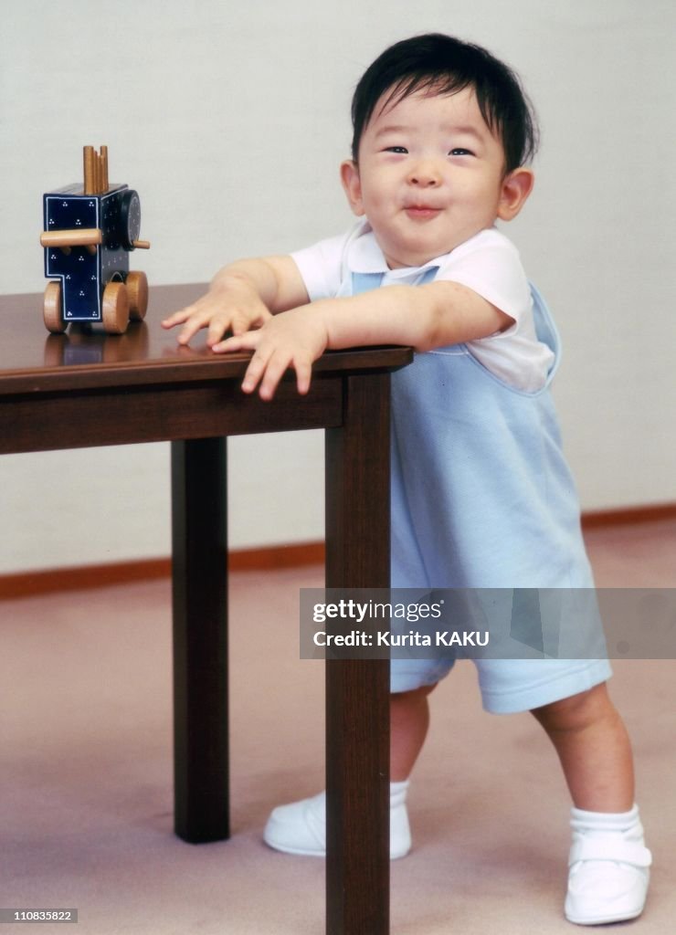 Prince Hisahito, Son Of Prince Akishino And Princess Kiko In Tokyo, Japan On August 31, 2007.
