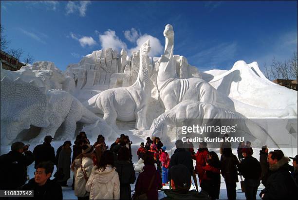 The 55Th Sapporo Snow Festival In Sapporo, Japan On February 05, 2004 - The Dinosaurs.