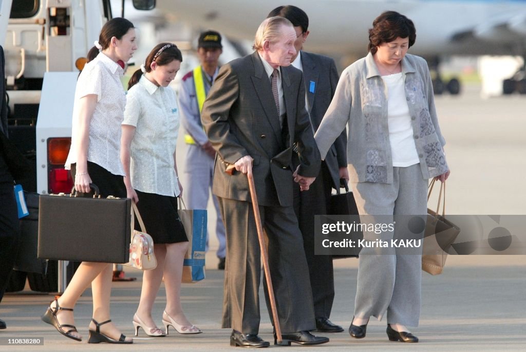 Accused Us Army Deserter Charles Robert Jenkins Arrives In Tokyo, Japan On July 18, 2004.