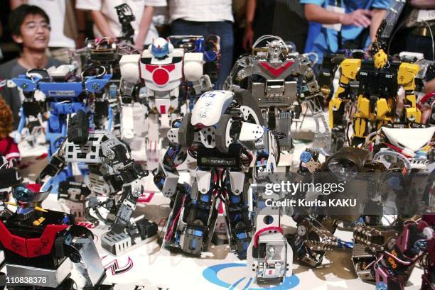 The 6Th Robo-One, A Competition Of Fighting Biped Robots In Kawasaki, Japan On August 08, 2004 - The 6th Robo-One is held in Kawasaki, suburban Tokyo...