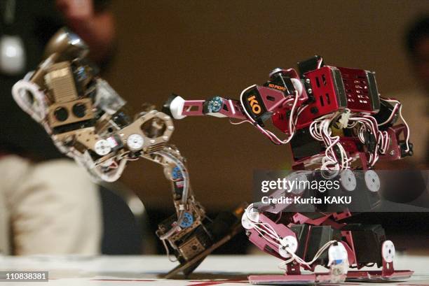 The 6Th Robo-One, A Competition Of Fighting Biped Robots In Kawasaki, Japan On August 08, 2004 - The 6th Robo-One is held in Kawasaki, suburban Tokyo...