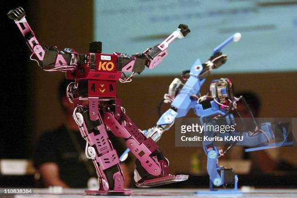 The 6Th Robo-One, A Competition Of Fighting Biped Robots In Kawasaki, Japan On August 08, 2004 - The 6th Robo-One is held in Kawasaki, suburban...
