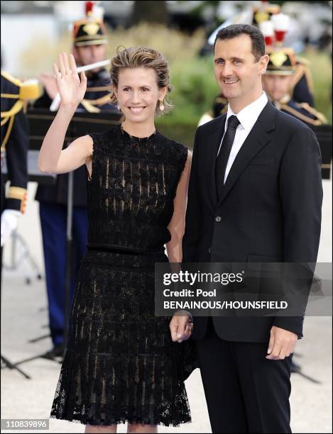 Gala Diner At The Petit Palais For The Paris' Union For The Mediterranean Founding Summit In Paris, France On July 13, 2008 - Syrian President Bashar...