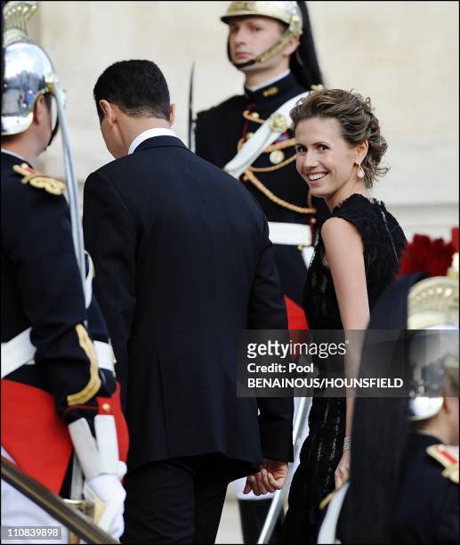 Gala Diner At The Petit Palais For The Paris' Union For The Mediterranean Founding Summit In Paris, France On July 13, 2008 - Syrian President Bashar...