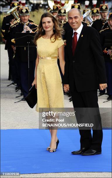 Gala Diner At The Petit Palais For The Paris' Union For The Mediterranean Founding Summit In Paris, France On July 13, 2008 - Slovenia Prime Minister...