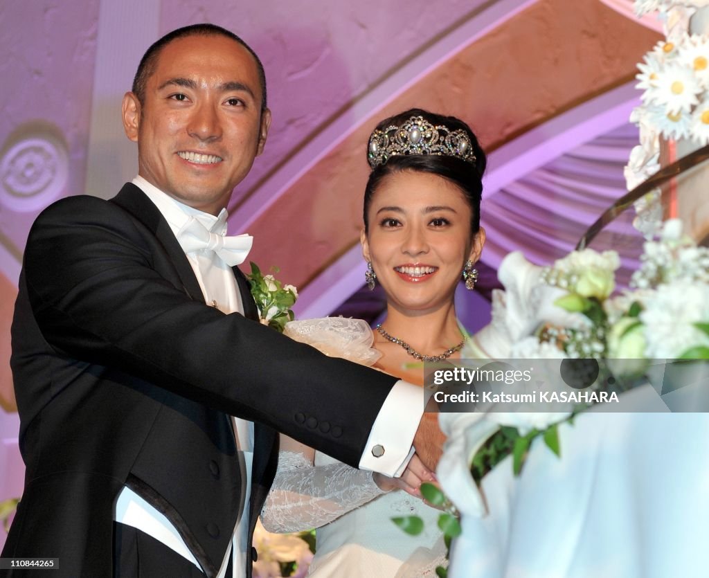 Ebizo Ichikawa And Mao Kobayashi Wedding In Tokyo, Japan On July 29, 2010.