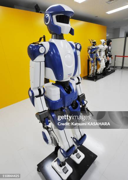 New Robot Hrp-4 In Tsukuba, Japan On September 15, 2010 - Humanoid menial workers, named HRP-4, which was producted by Kawada Industries and the...