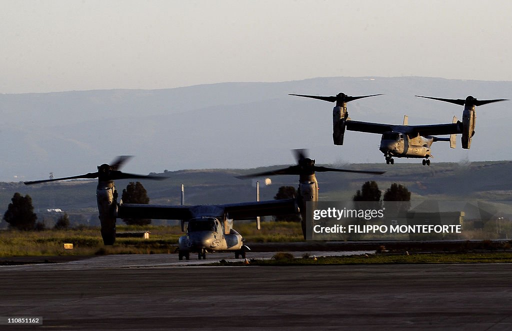 Two M-22 Osprey vertical take off with G