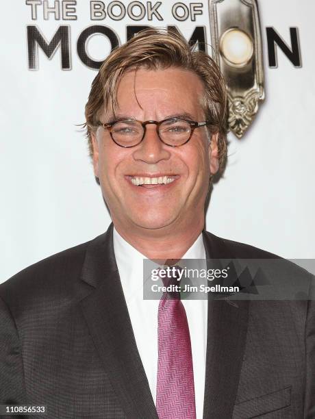 Aaron Sorkin attends the opening night of "the Book of Mormon" on Broadway at Eugene O'Neill Theatre on March 24, 2011 in New York City.