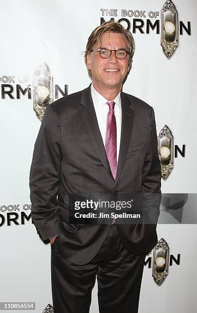 Aaron Sorkin attends the opening night of "the Book of Mormon" on Broadway at Eugene O'Neill Theatre on March 24, 2011 in New York City.