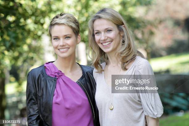 Andrea Osvart and Saskia Terzani attend the "La Fine E' Il Mio Inizio" photocall at Casa Del Cinema on March 25, 2011 in Rome, Italy.