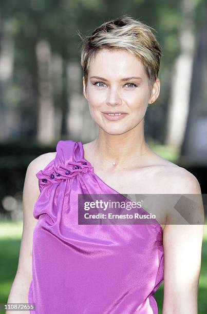 Andrea Osvart attends the "La Fine E' Il Mio Inizio" photocall at Casa Del Cinema on March 25, 2011 in Rome, Italy.