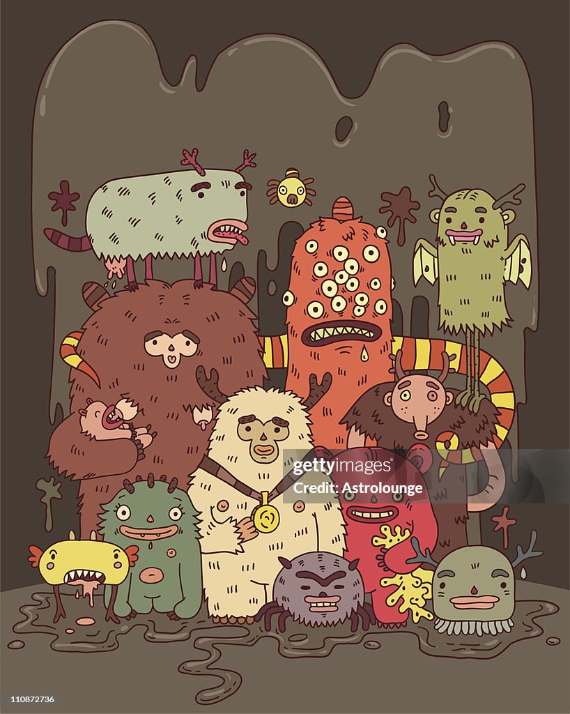 Monster Animation Drawing Cartoon With Animated Monsters High-Res Vector Graphic - Getty Images