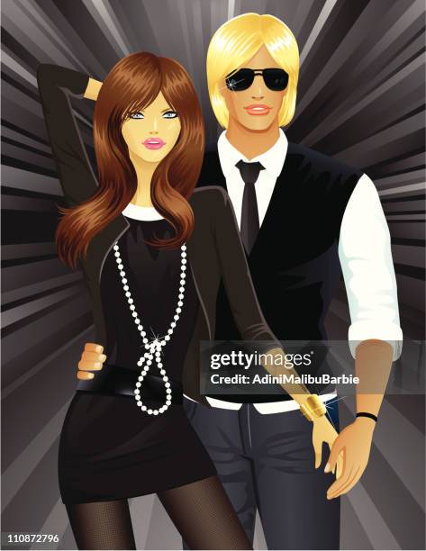 couple - holding hands close up stock illustrations