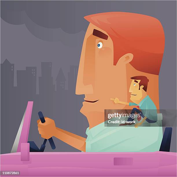 guiding - front passenger seat stock illustrations