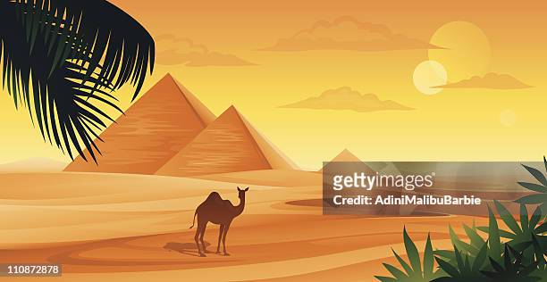 egypt - egypt desert stock illustrations