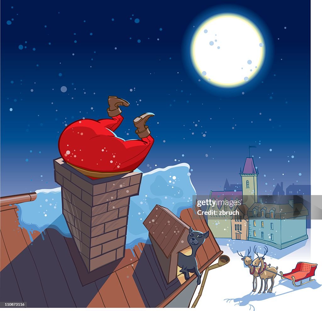 Santa Visted Santas Visit High-Res Vector Graphic - Getty Images