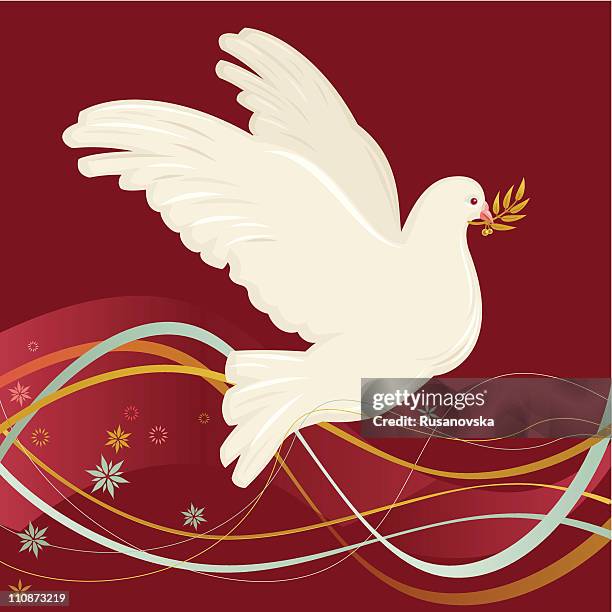 christmas where - doves stock illustrations