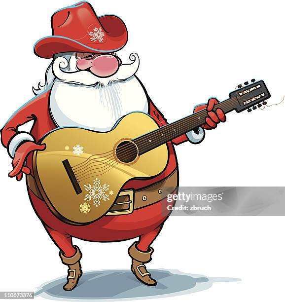 santa country singer - country christmas 幅插畫檔、美工圖案、卡通及圖標