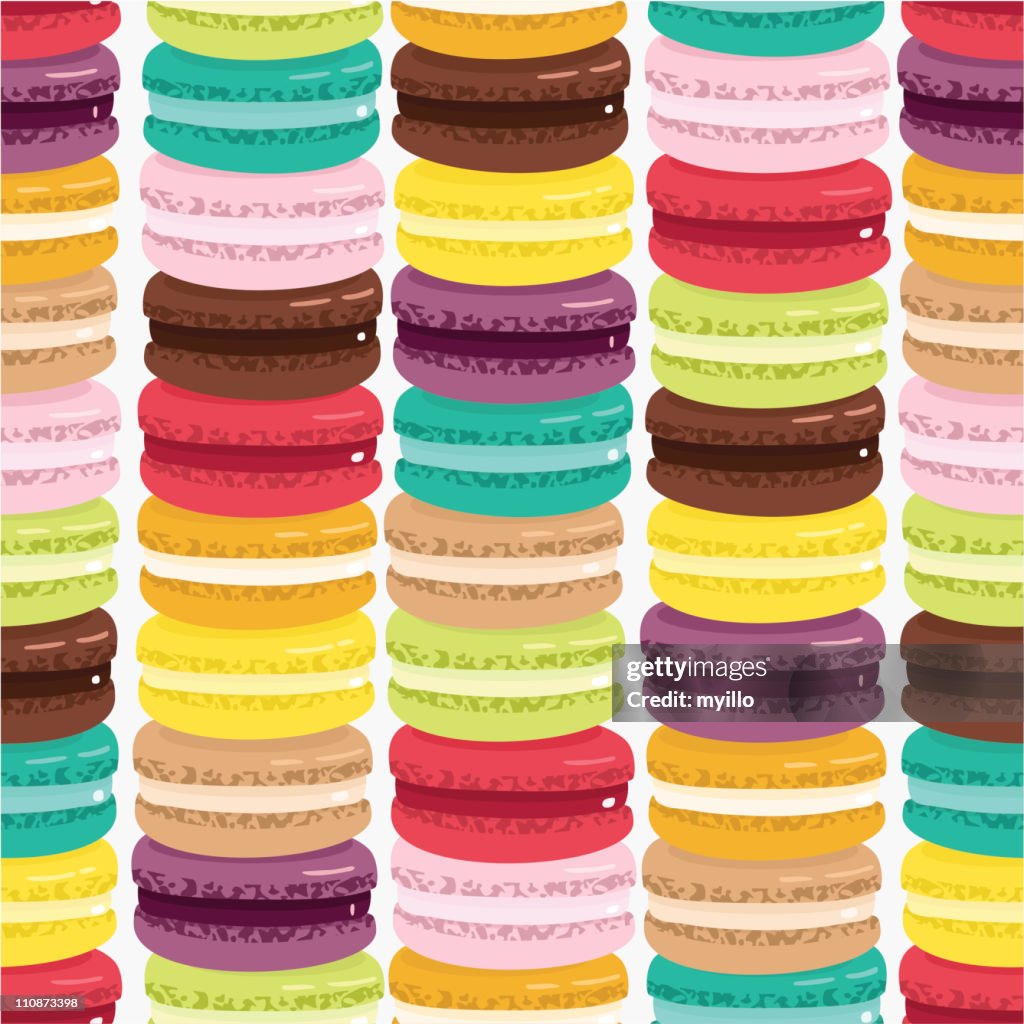 Macaroon Pattern Background Macaron Pattern French Cookie Background High-Res Vector Graphic ...
