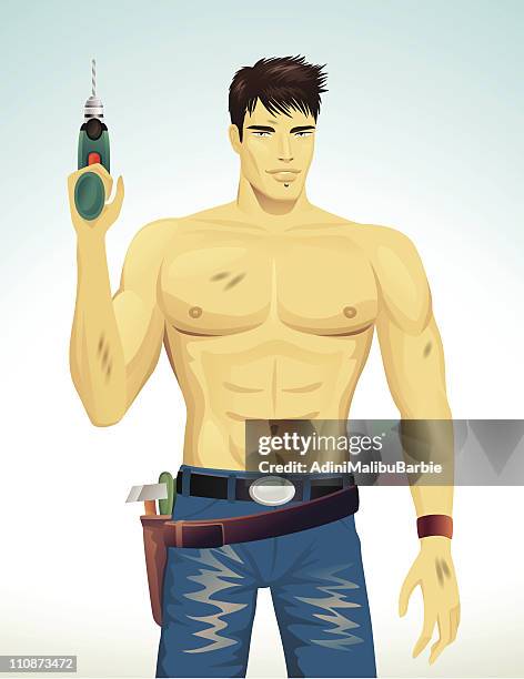 handyman - handsome man stock illustrations