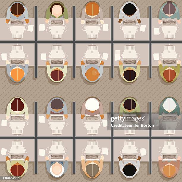 Vector Worker Overhead Office Workers Overhead View High-Res Vector Graphic - Getty Images