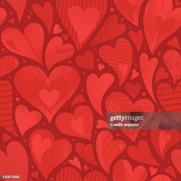 ilustrações, clipart, desenhos animados e ícones de textura de fundo sem costura de coração - paixão