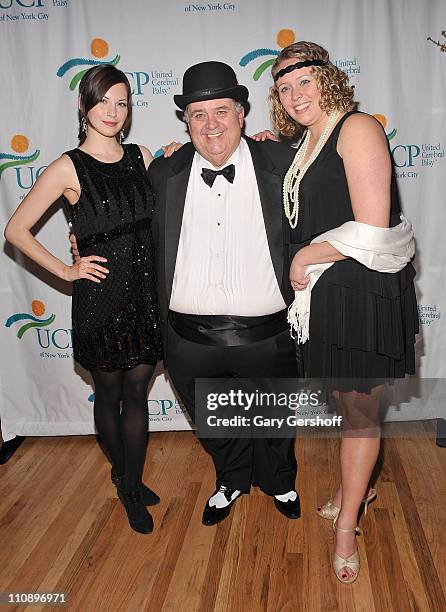 Event host, actress Jill Flint, CEO, United Cerebral Palsey, Ed Matthews, and daughter Caitlin McCarthy attend the 2011 Great Gatsby Gambling Gala...