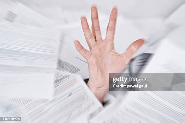 financial problems - buried paperwork stock pictures, royalty-free photos & images