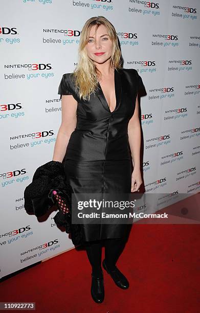 Samantha Janus attends the launch of 'Nintendo 3DS' at Old Billingsgate Market on March 24, 2011 in London, England.