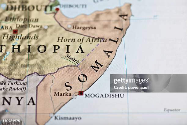 somalia map - somalië stockfoto's en -beelden