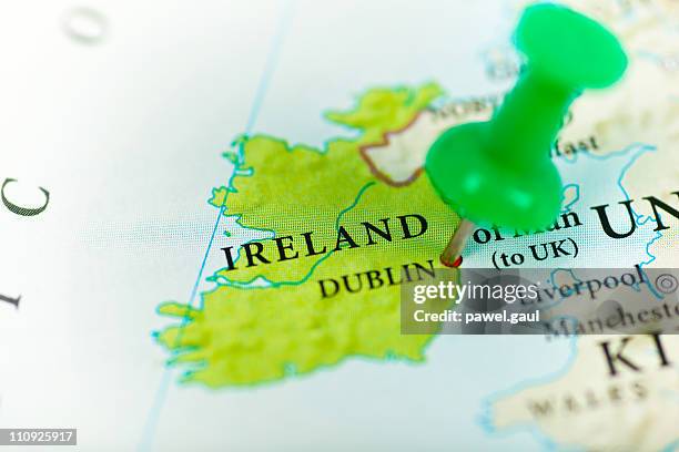 dublin, ireland - ireland relief map stock pictures, royalty-free photos & images
