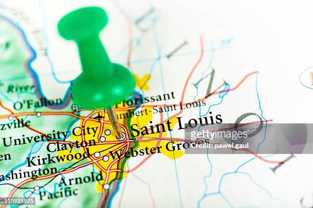 saint louis, mo map - missouri map stock pictures, royalty-free photos & images
