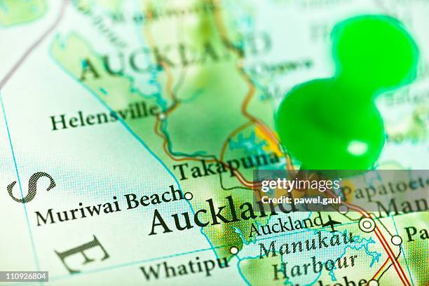 auckland, neuseeland - new zealand map stock-fotos und bilder