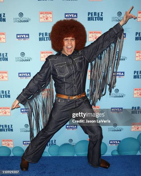 Perez Hilton attends his "Blue Ball" birthday celebration on March 26, 2011 in Hollywood, California.