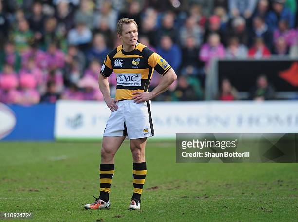 Josh Lewsey of London Wasps during the Aviva Premiership match between Northampton Saints and London Wasps at Franklin's Gardens on March 27, 2011 in...