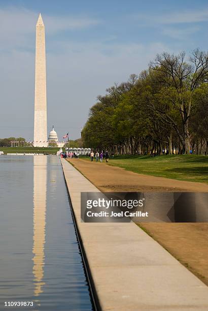 lincoln memorial reflecting pool in washington dc - reflecting pool stock pictures, royalty-free photos & images