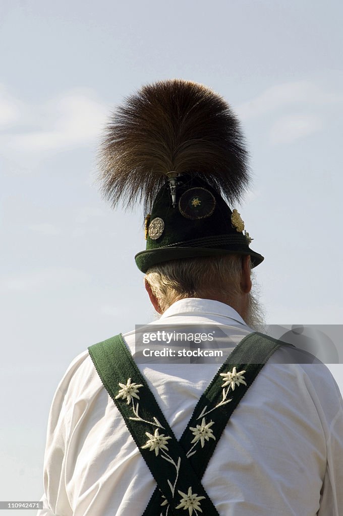 Bavarian man traditional hat, Germany