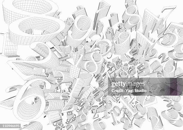 cg of the number - text stock illustrations