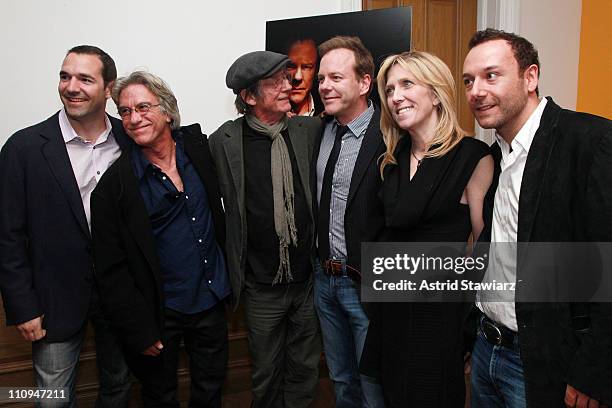 Producer Chip Russo, director Brad Mirman, actors John Hurt, Kiefer Sutherland, producers Maura Mandt and Chris Young attend "The Confession"...