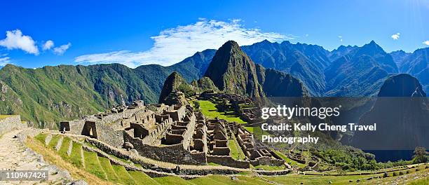 machu picchu - paisajes de peru fotografías e imágenes de stock