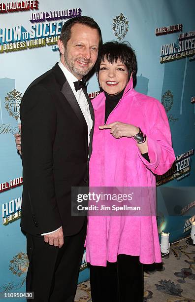 Director Rob Ashford and Liza Minnelli attend the after party for the Broadway opening night of "How To Succeed In Business Without Really Trying" at...