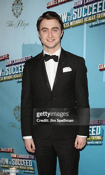 Actor Daniel Radcliffe attends the after party for the Broadway opening night of "How To Succeed In Business Without Really Trying" at The Plaza...