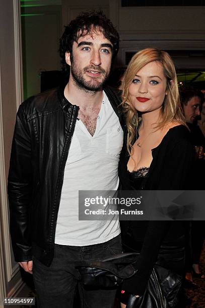 Musician Danny O'Reilly and TV personality Laura Whitmore attend The Jameson Empire Awards 2011 at The Grosvenor House Hotel on March 27, 2011 in...