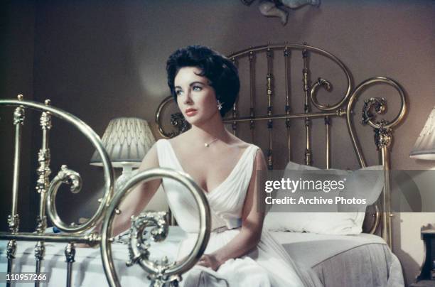 Actress Elizabeth Taylor stars in the MGM film, 'Cat On A Hot Tin Roof', 1958.