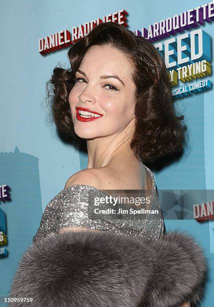 Actress Tammy Blanchard attends the after party for the Broadway opening night of "How To Succeed In Business Without Really Trying" at The Plaza...