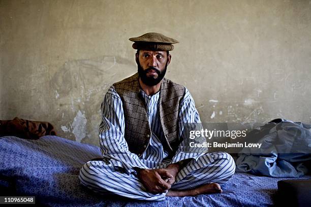 An Afghan man enrolled for heroin addiction in the only government-funded state clinic on April 12, 2007 in Kabul, Afghanistan.