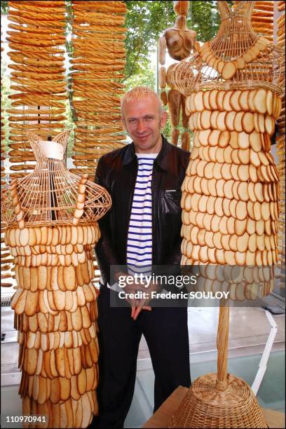 Fashion designer Jean Paul Gaultier in Paris, France on July 06, 2004.