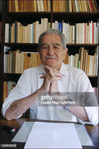 The philosopher Kostas Axelos in Paris, France on July 21st, 2005.